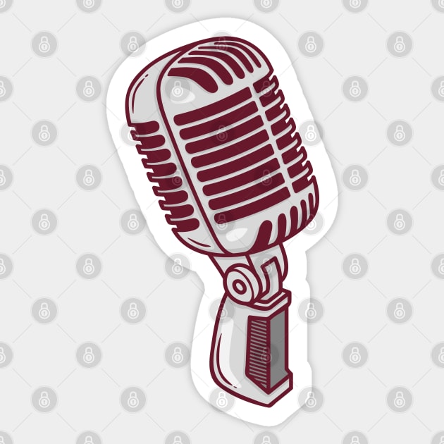 Cool Retro Microphone Sticker by Islanr